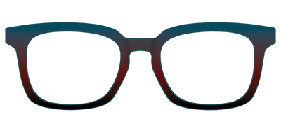 The Teal to Espresso Gradient - Front Top Thumbnail - Pair Eyewear