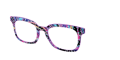 The Vaporwave Marble with Star Glitter - Angle Top Thumbnail - Pair Eyewear