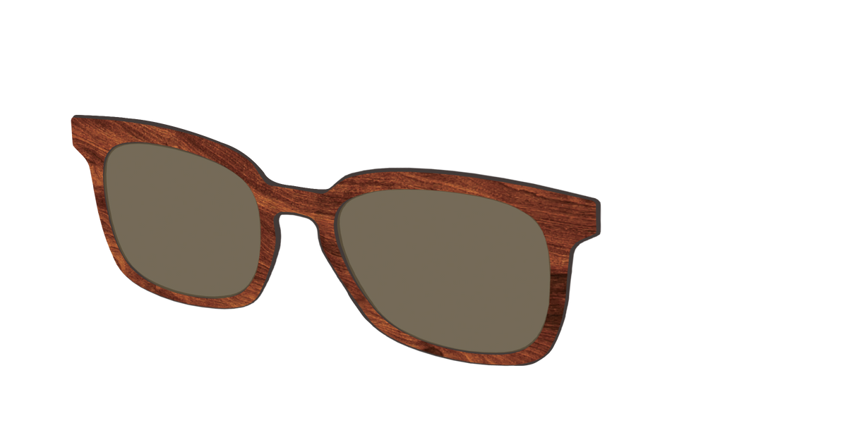 The Polarized Woodgrain Sun Top - Angle Top Image - Pair Eyewear