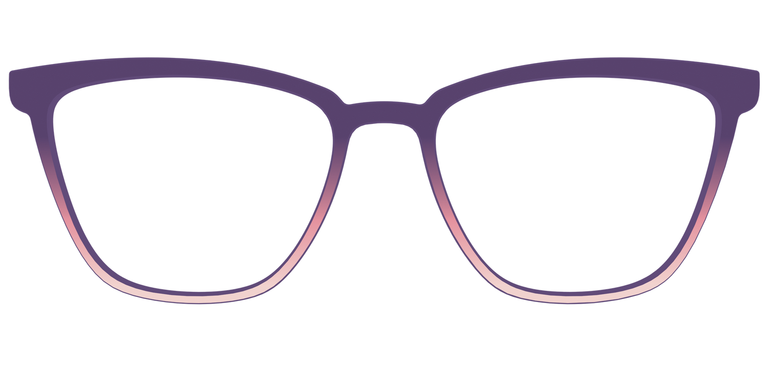 The Acai to Blush Gradient - Front Top Image - Pair Eyewear