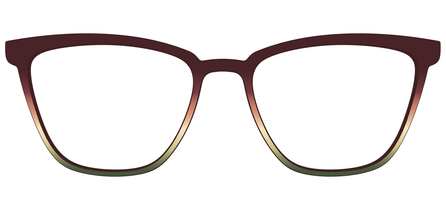 The Acorn to Moss Gradient - Front Top Image - Pair Eyewear