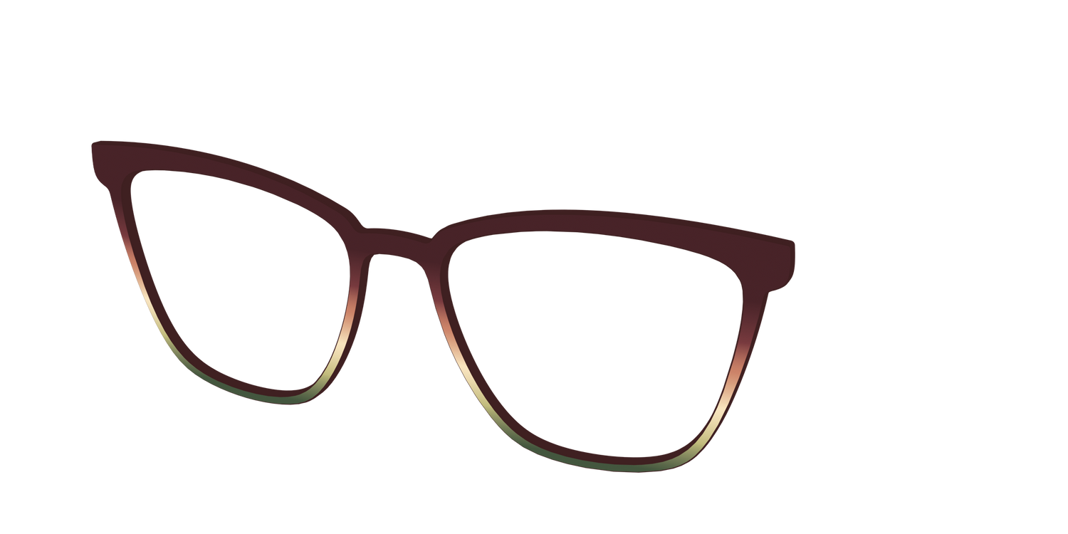 The Acorn to Moss Gradient - Angle Top Image - Pair Eyewear