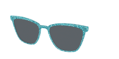 The Polarized Aquamarine Sparkle Sun Top - Angle Top Thumbnail - Pair Eyewear