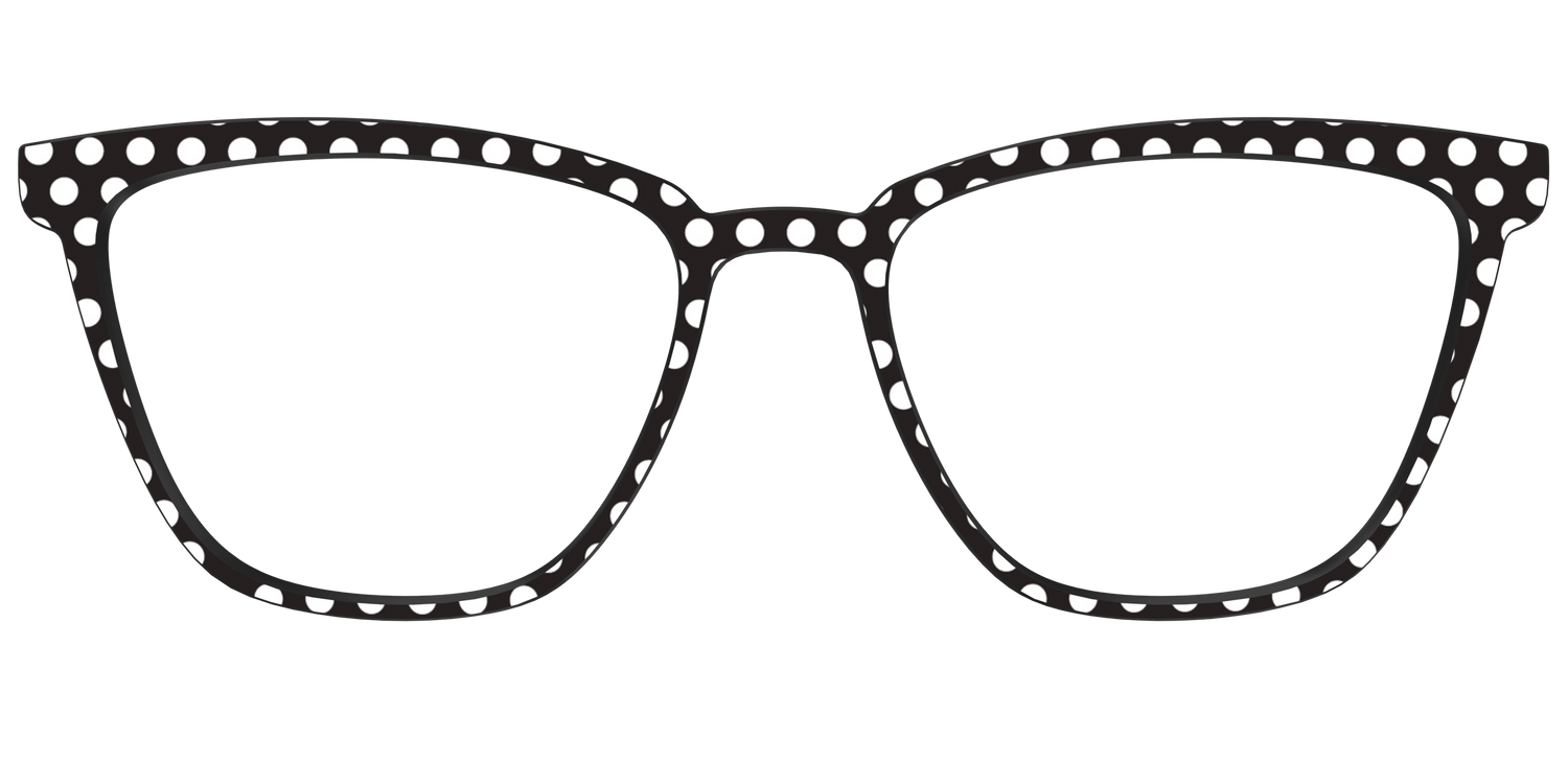 The Black Polka Dots - Front Top Image - Pair Eyewear