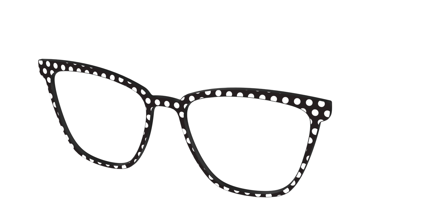The Black Polka Dots - Angle Top Image - Pair Eyewear