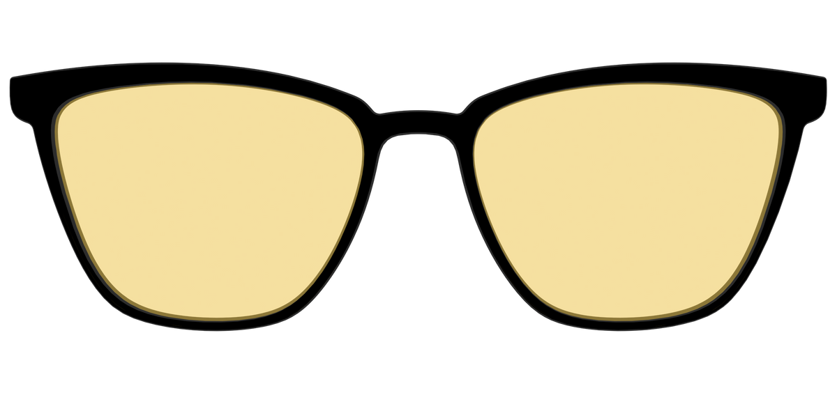 The Black With Citrine Yellow lens - Front Top Image - Pair Eyewear