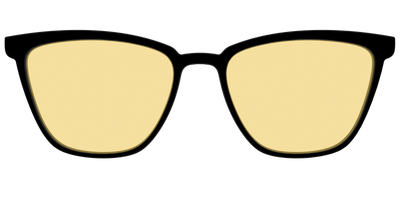 The Black With Citrine Yellow lens - Front Top Thumbnail - Pair Eyewear