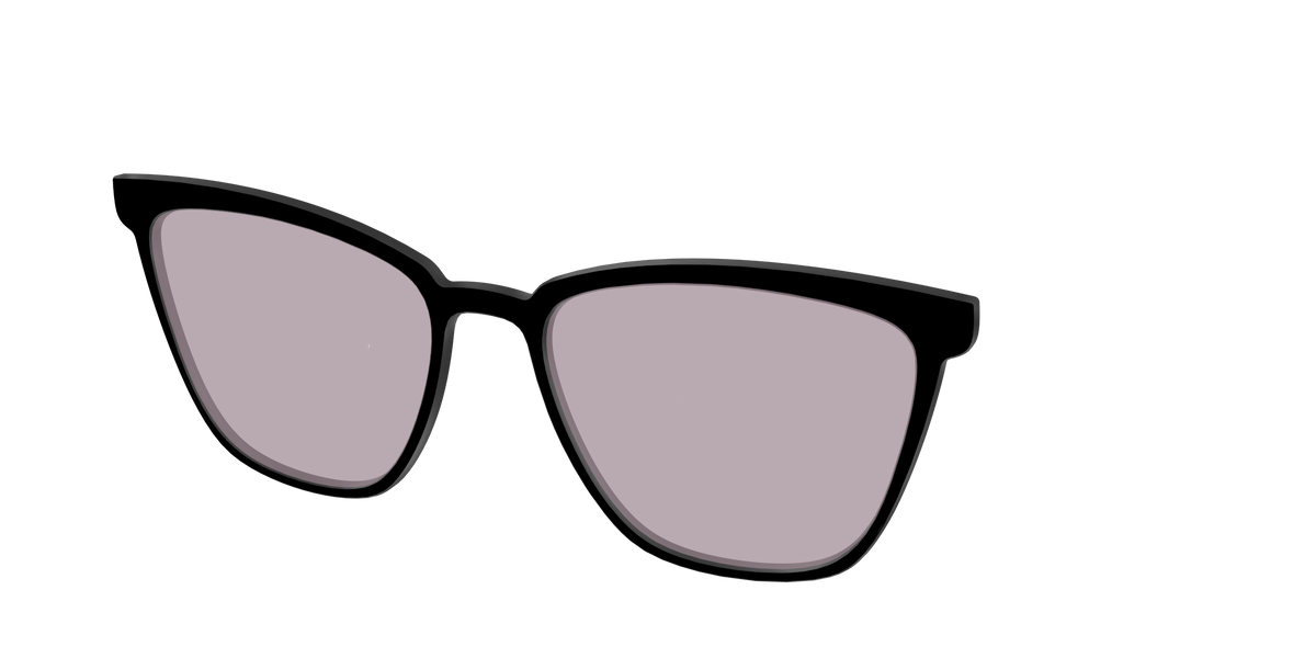 The Black with Gray Gaming lens - Angle Top Image - Pair Eyewear
