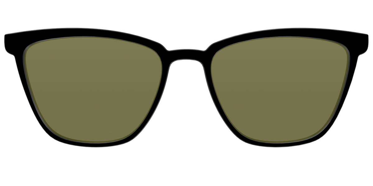 The Black with Green Racquet Sport lens - Front Top Image - Pair Eyewear