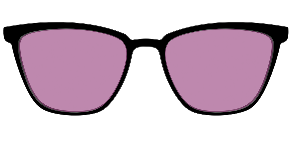 The Black with Pink Racquet Sport lens - Front Top Image - Pair Eyewear
