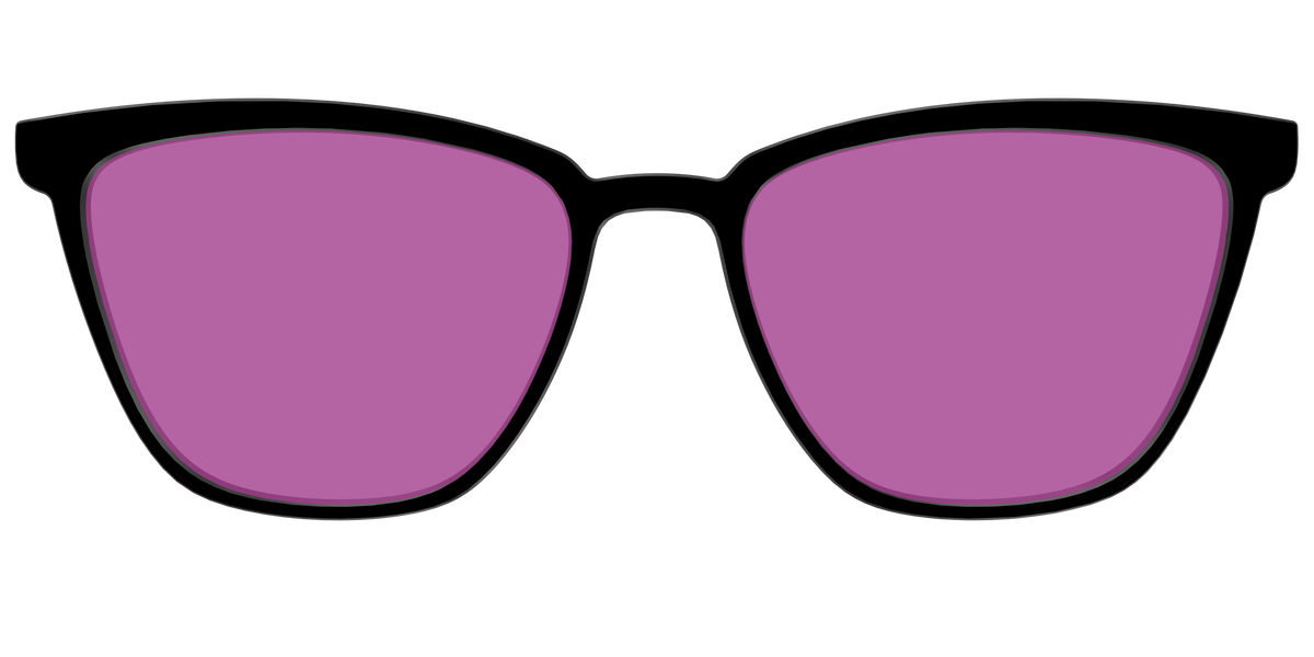 The Black with Violet Golf lens - Front Top Image - Pair Eyewear