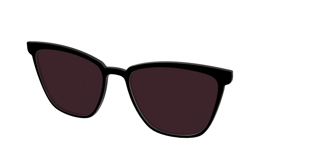 The Black with Water lens - Angle Top Image - Pair Eyewear