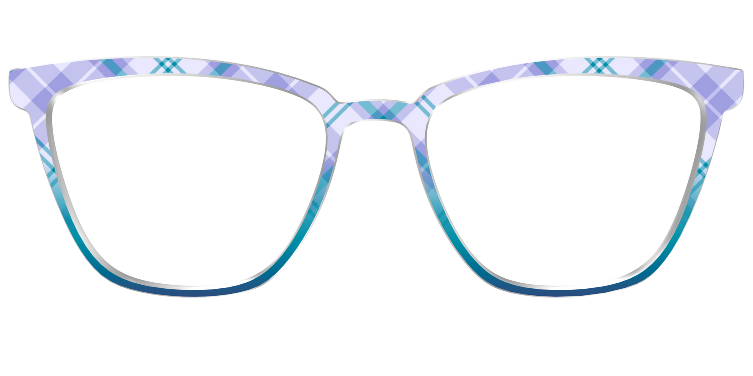 The Bluebell Plaid - Front Top Image - Pair Eyewear