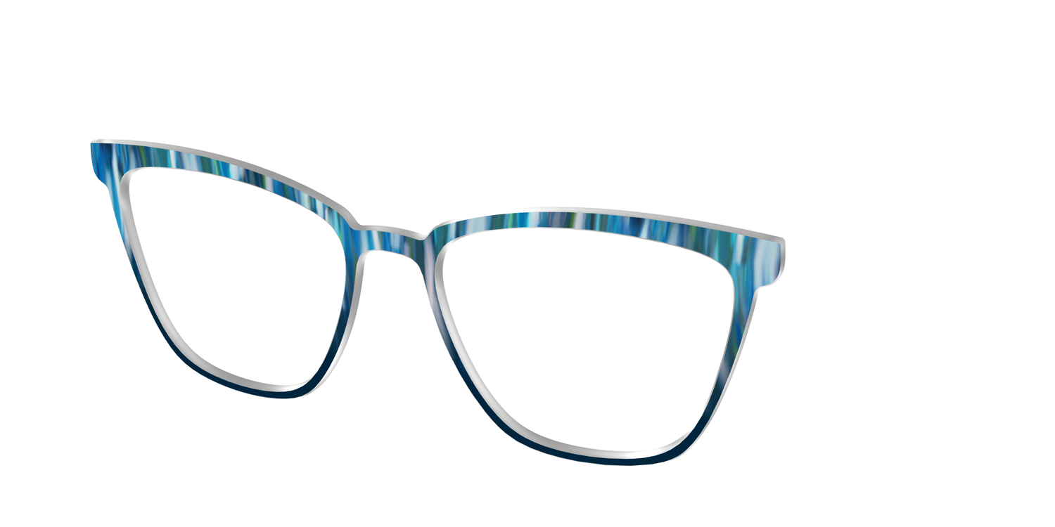 The Blueberry Brushstrokes - Angle Top Image - Pair Eyewear