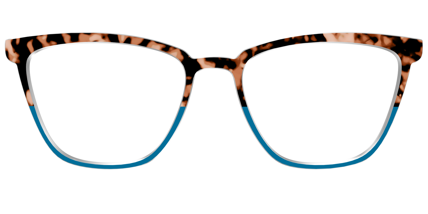 The Bondi Blue Tortoise Split - Front Top Image - Pair Eyewear