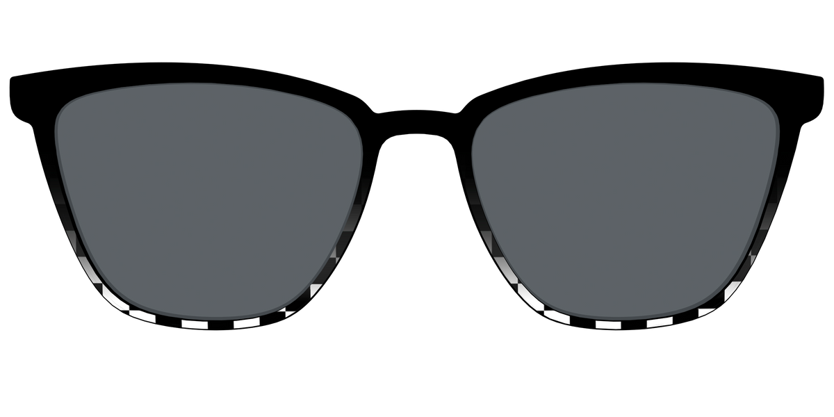 The Polarized Checkerboard Fade Sun Top - Front Top Image - Pair Eyewear