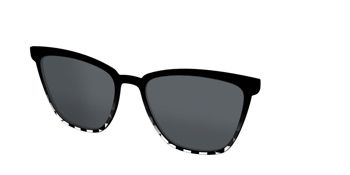 The Polarized Checkerboard Fade Sun Top - Angle Top Image - Pair Eyewear
