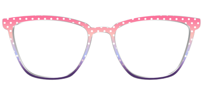 The Coral to Lilac Gradient Polka Dot - Front Top Thumbnail - Pair Eyewear