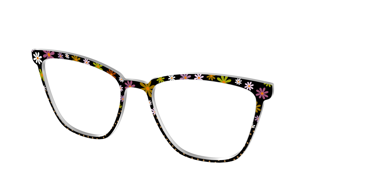 The Daisy Dot Split - Angle Top Image - Pair Eyewear