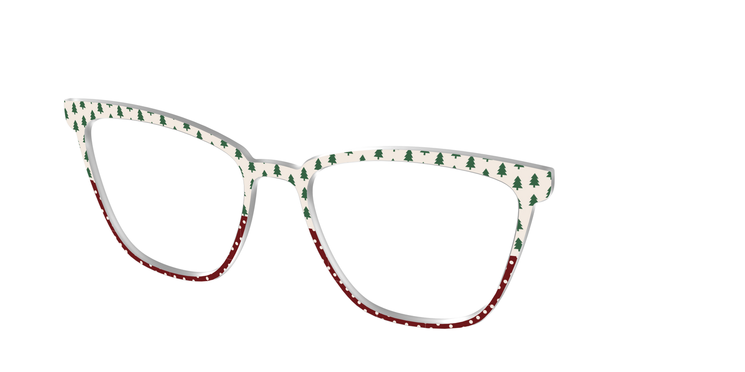 The Evergreen Pin Dot Split - Angle Top Image - Pair Eyewear