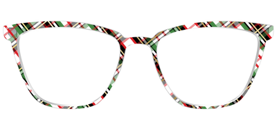 The Evergreen Plaid with Foil Crystal - Front Top Thumbnail - Pair Eyewear
