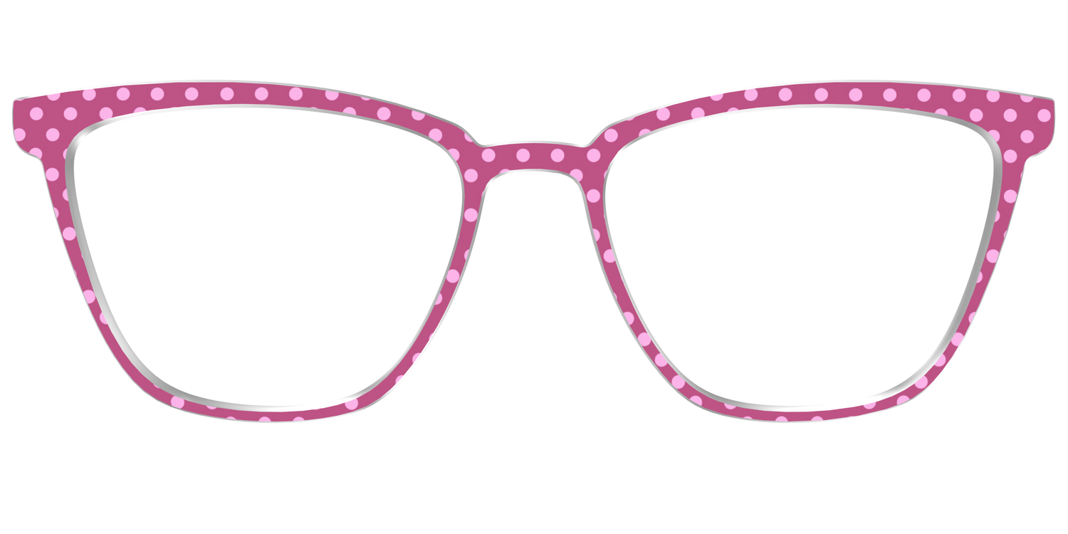 The Fuchsia Polka Dots - Front Top Image - Pair Eyewear