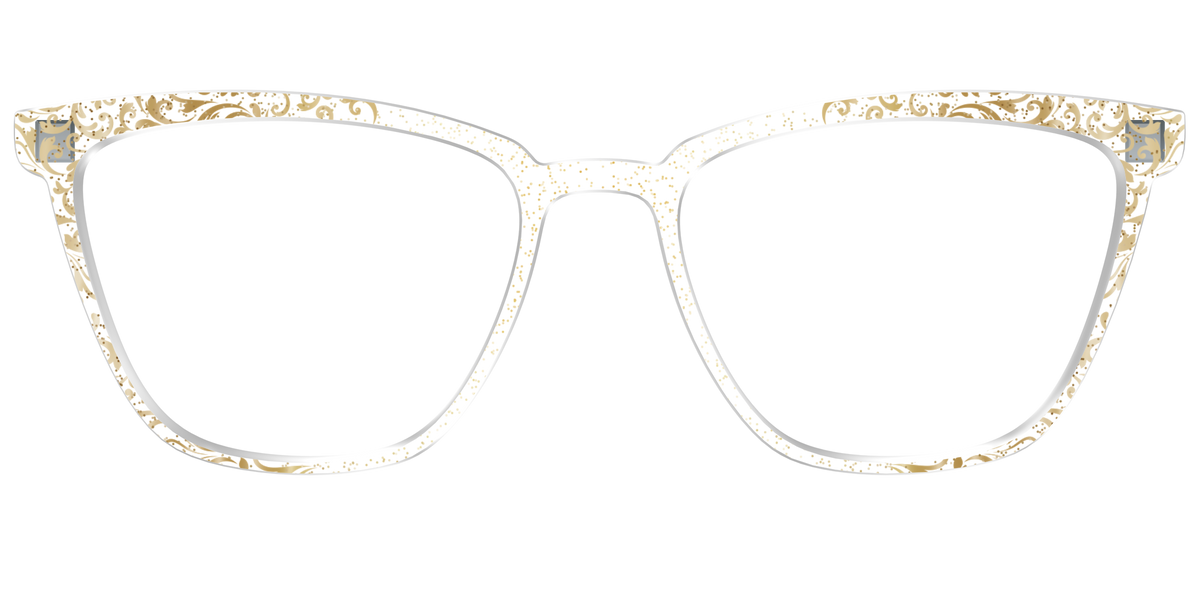 The Golden Flair Glitter Crystal with Gold Foil - Front Top Image - Pair Eyewear