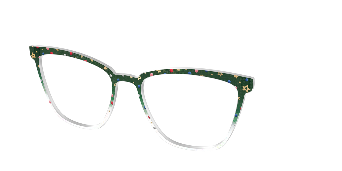 The Holiday Bauble with Foil Crystal - Angle Top Image - Pair Eyewear