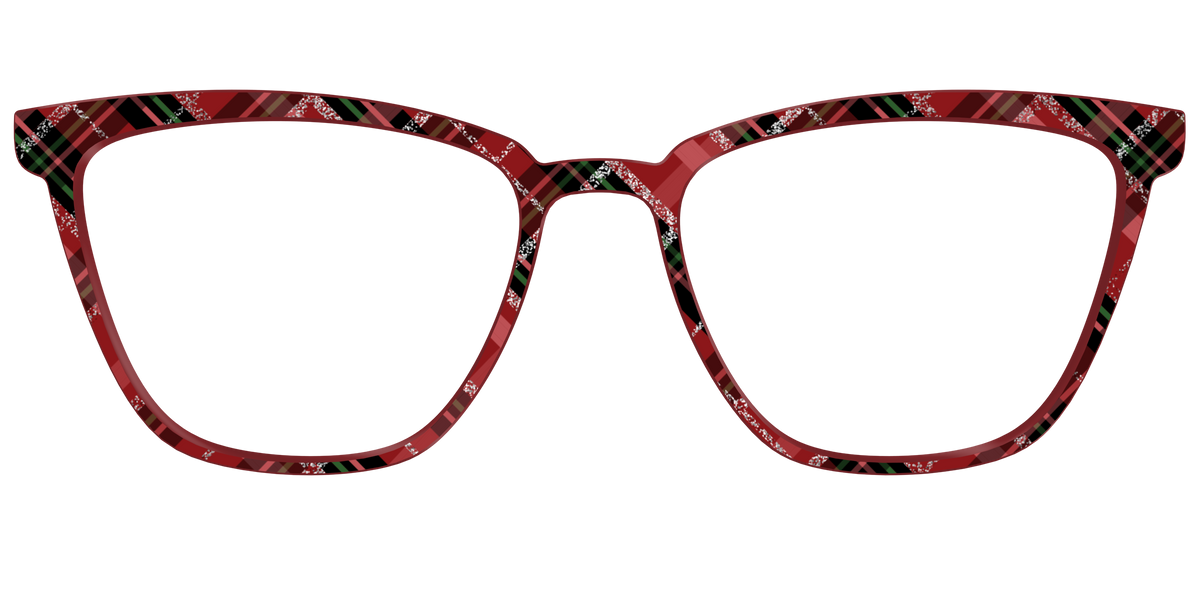 The Holly Plaid with Glitter - Front Top Image - Pair Eyewear