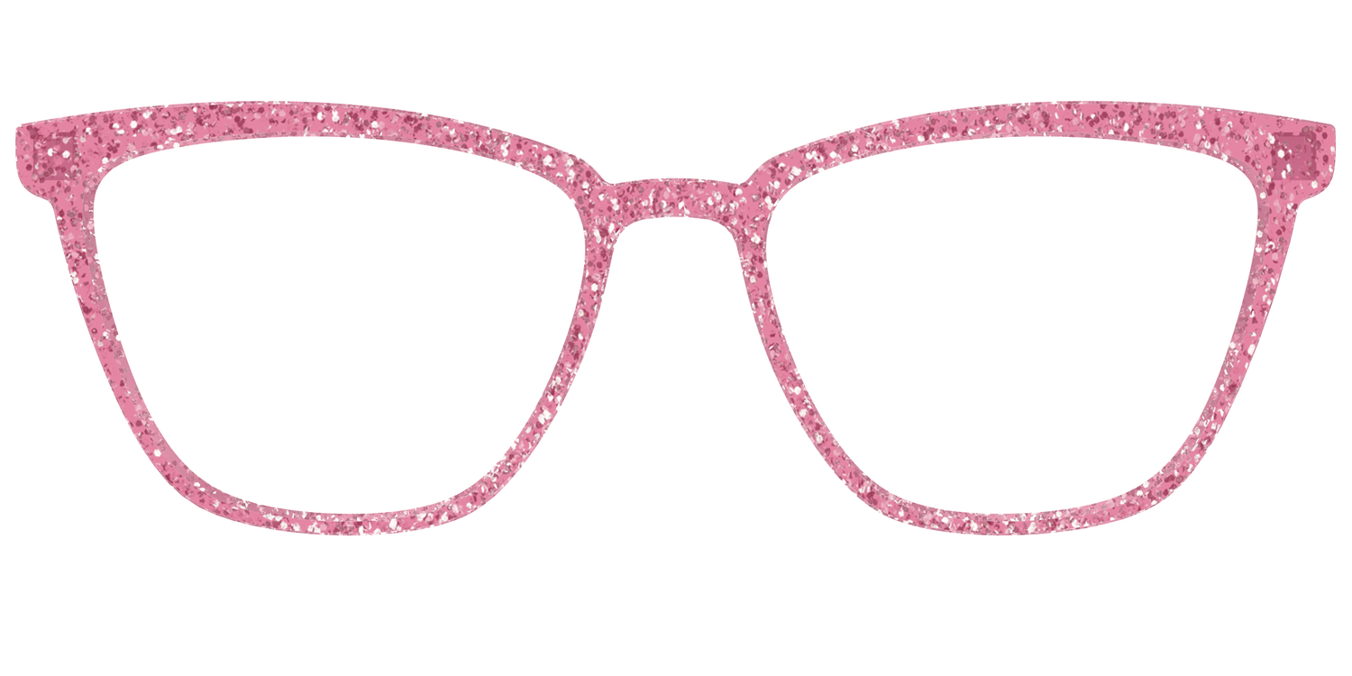 The Hot Pink Sparkle - Front Top Image - Pair Eyewear
