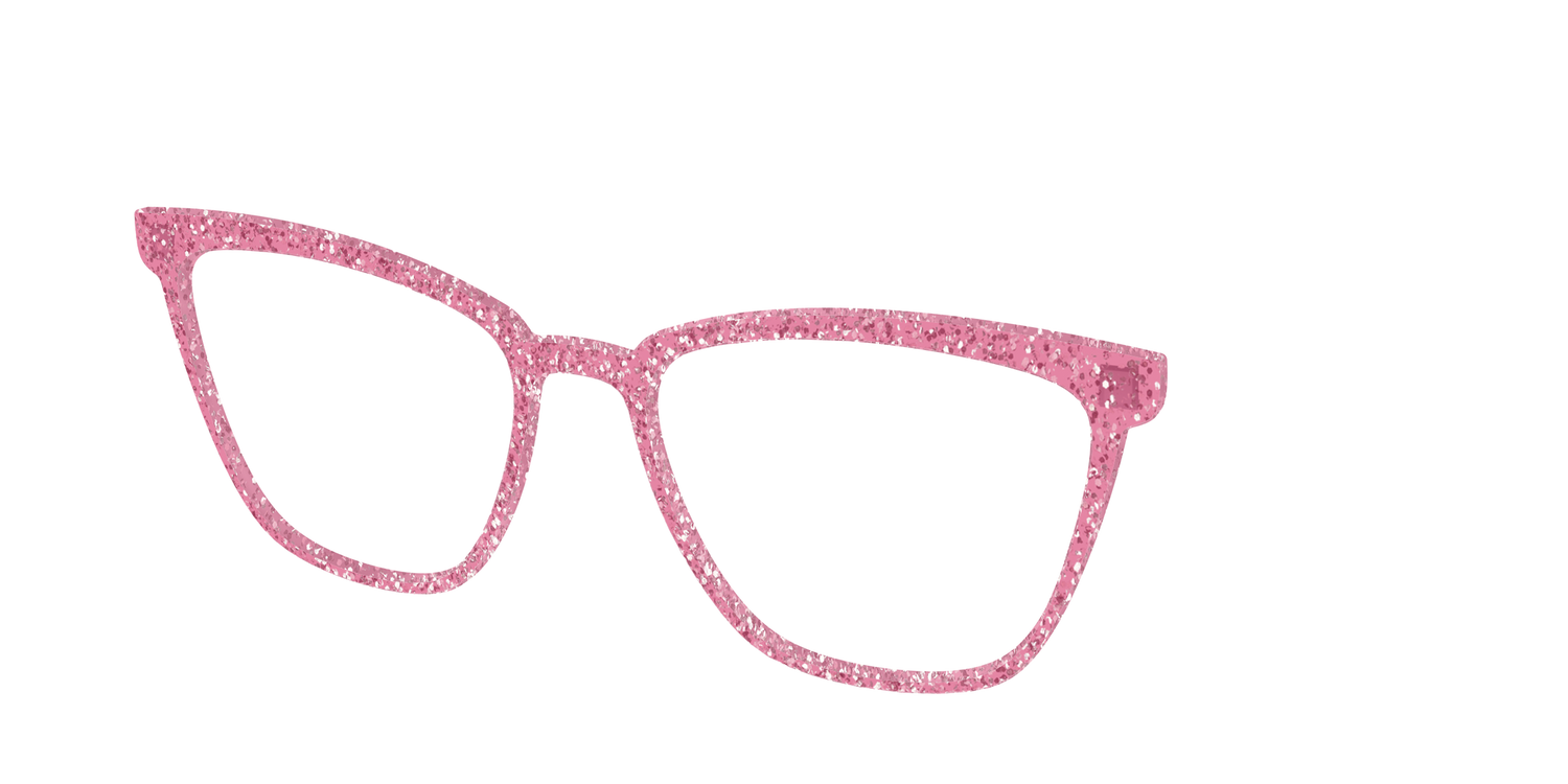 The Hot Pink Sparkle - Angle Top Image - Pair Eyewear