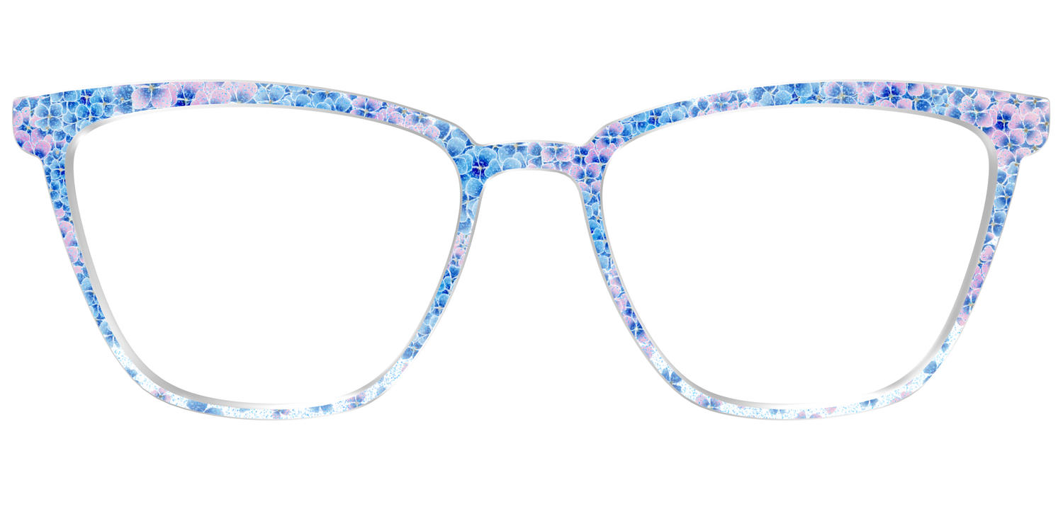 The Hydrangea Confetti Crystal with Gold Foil - Front Top Image - Pair Eyewear