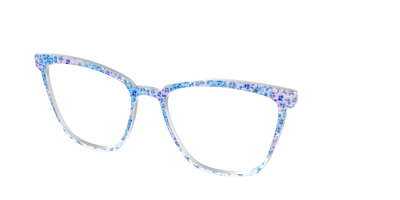 The Hydrangea Confetti Crystal with Gold Foil - Angle Top Thumbnail - Pair Eyewear