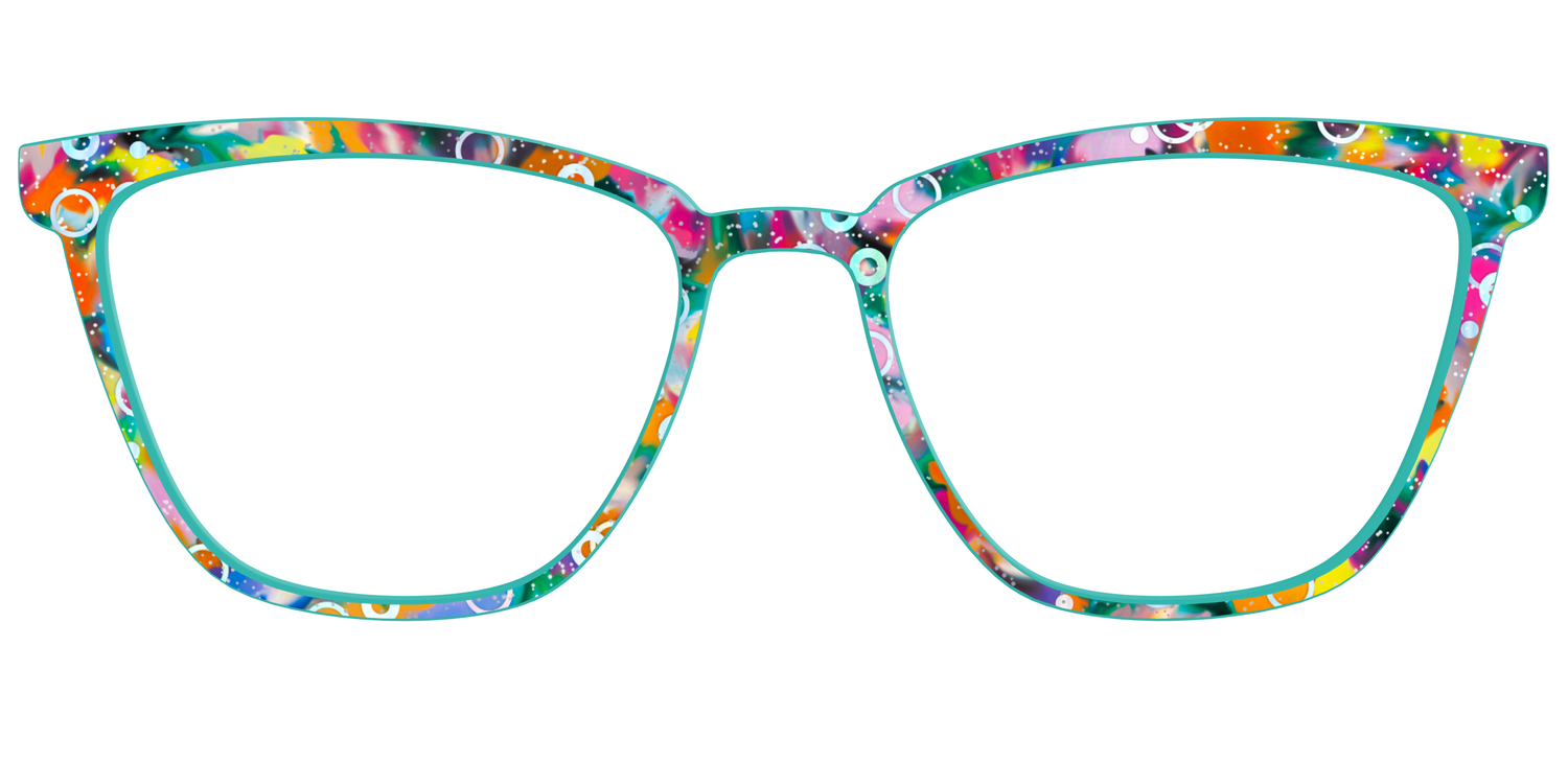 The Imaginative Tortoise with Bubble Glitter - Front Top Image - Pair Eyewear