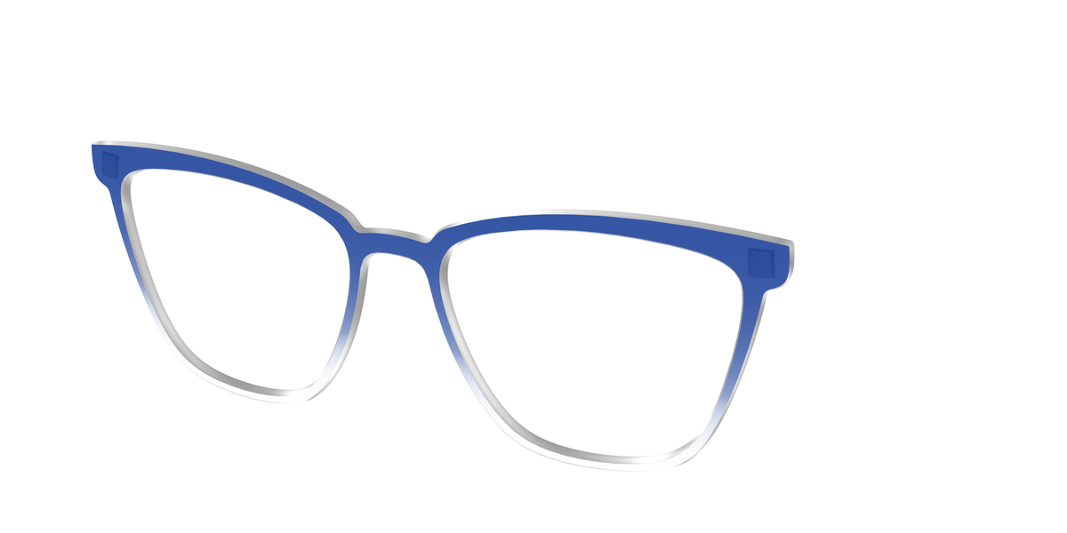 The Indigo Gradient Crystal - Angle Top Image - Pair Eyewear