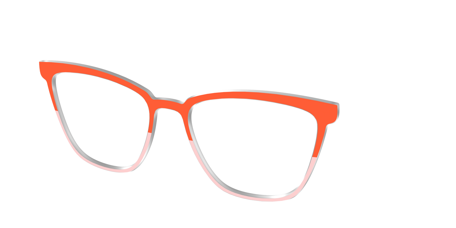 The Jasper & Venetian Pink Split - Angle Top Image - Pair Eyewear