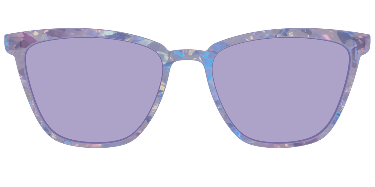 The Lavender Pearl Tort With Celestial Purple lens - Front Top Image - Pair Eyewear