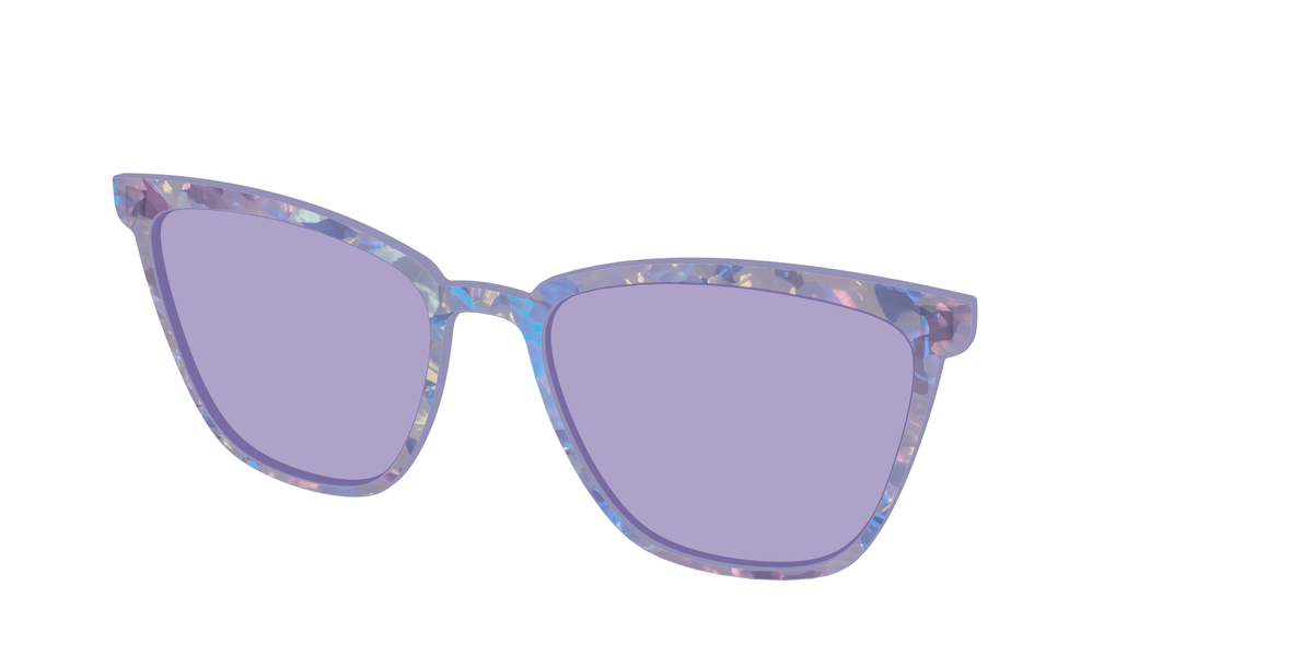 The Lavender Pearl Tort With Celestial Purple lens - Angle Top Image - Pair Eyewear