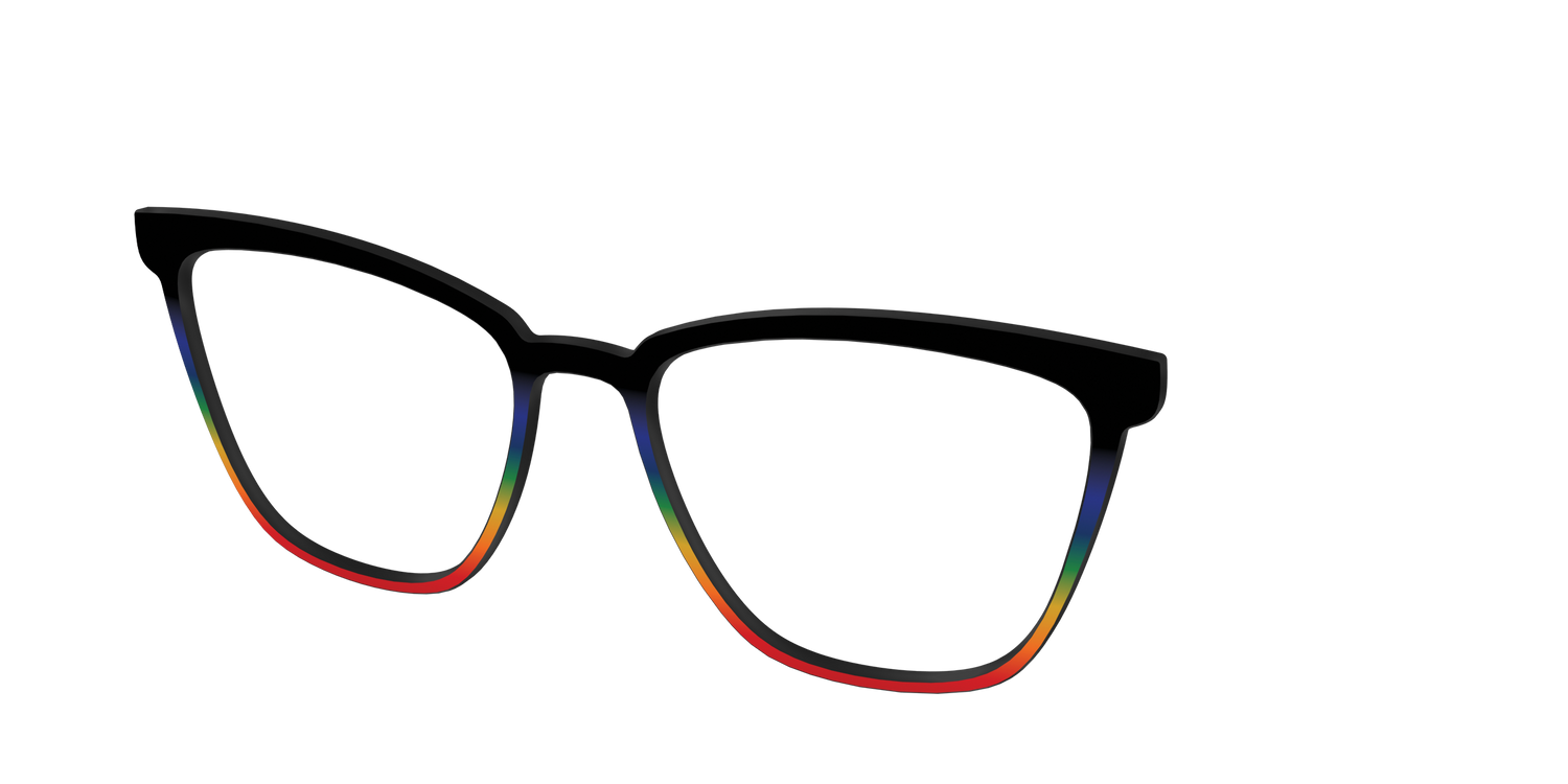 The Love Wins Gradient - Angle Top Image - Pair Eyewear