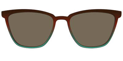 The Polarized Mahogany to Juniper Woodgrain Sun Top - Front Top Thumbnail - Pair Eyewear