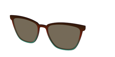 The Polarized Mahogany to Juniper Woodgrain Sun Top - Angle Top Thumbnail - Pair Eyewear