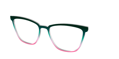 The Malachite to Peony Gradient - Angle Top Thumbnail - Pair Eyewear