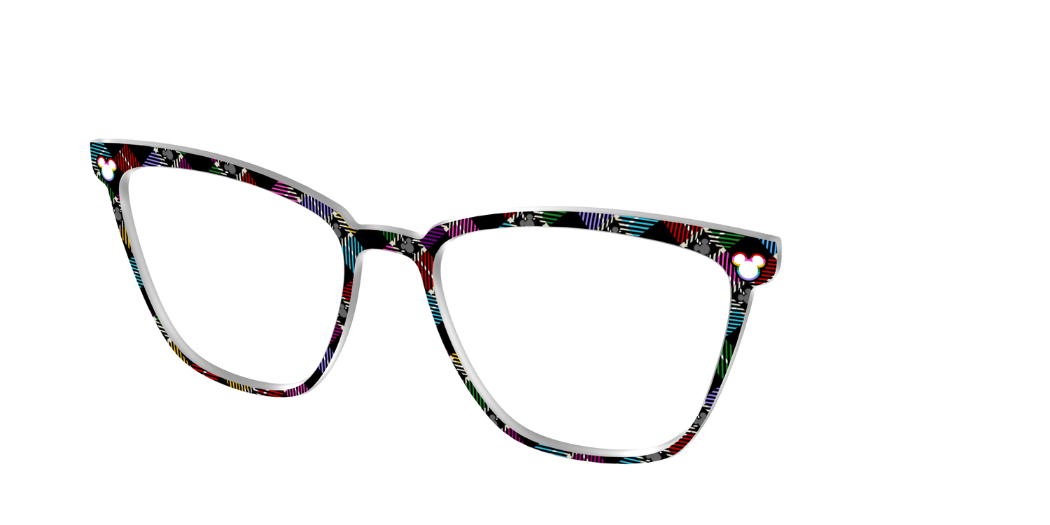 The Mickey Plaid - Angle Top Image - Pair Eyewear