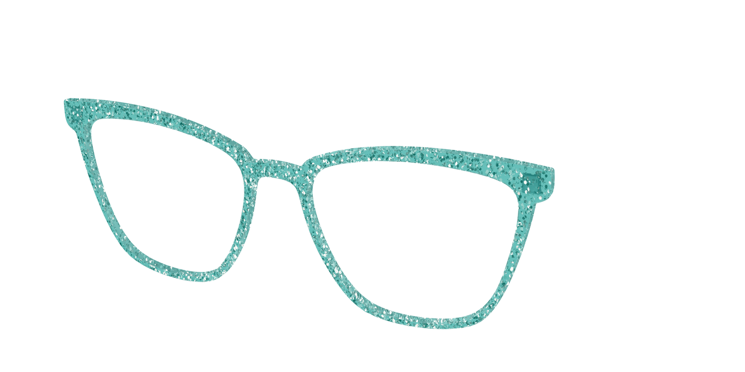 The Mint Sparkle - Angle Top Image - Pair Eyewear