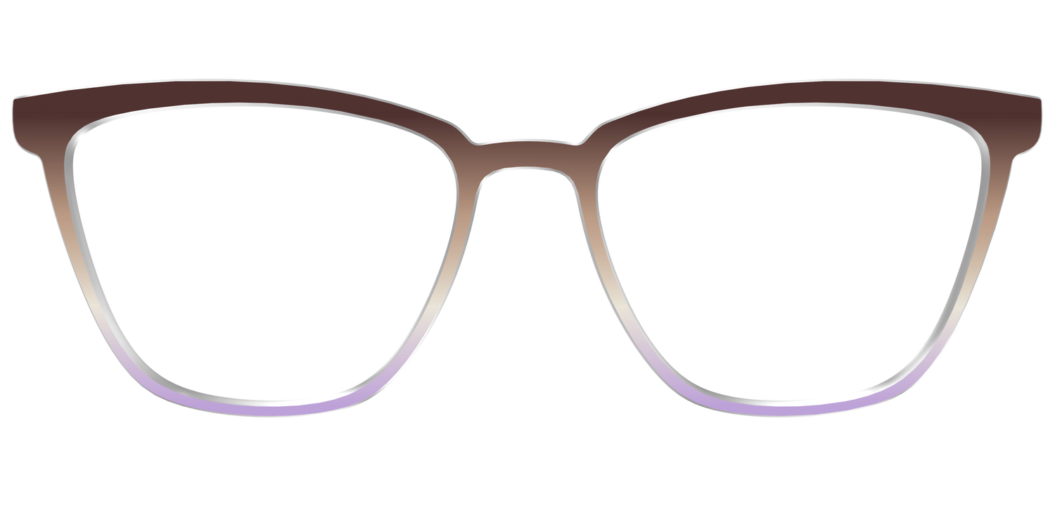 The Mocha to Light Lavender Gradient - Front Top Image - Pair Eyewear