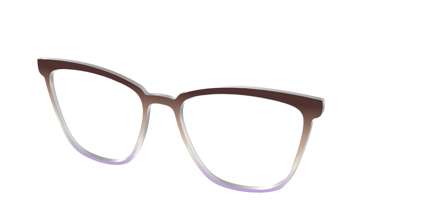 The Mocha to Light Lavender Gradient - Angle Top Image - Pair Eyewear