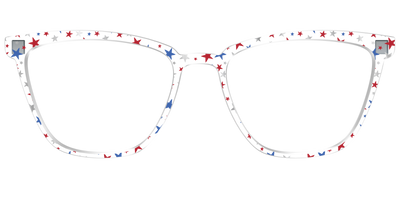 The Multi Stars Crystal with Silver Foil - Front Top Thumbnail - Pair Eyewear