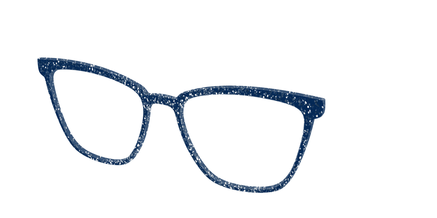 The Navy Sparkle - Angle Top Image - Pair Eyewear