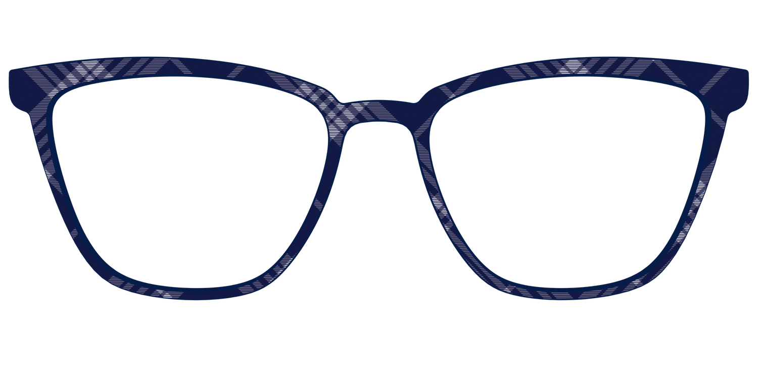 The Navy Twill Plaid - Front Top Image - Pair Eyewear