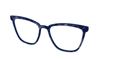 The Navy Twill Plaid - Angle Top Thumbnail - Pair Eyewear